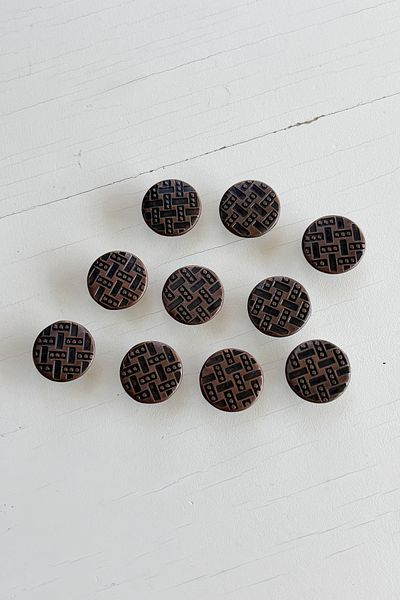 BERRİN AKSESUAR 17mm Bronze Color Fixed Jeans Denim Jacket Button