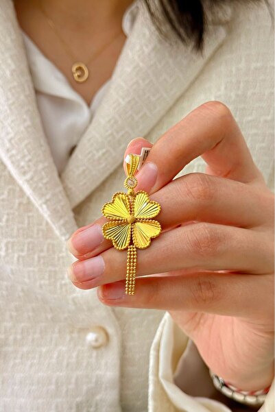 SEYHAN KUYUMCULUK 14 Ayar Altın Yonca Kolye Ucu