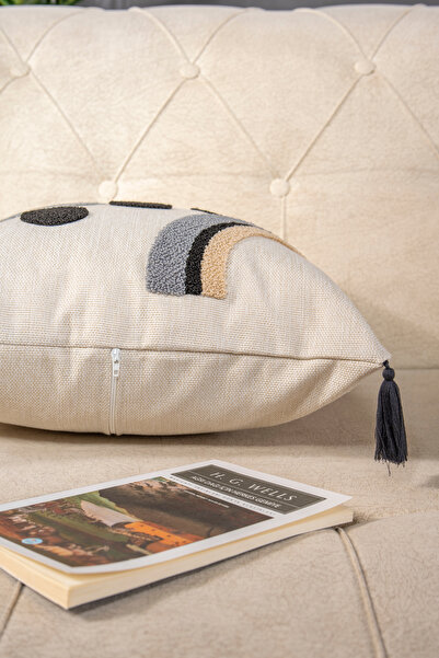 Bade Design 2'li Punç Kırlent ,Dekoratif, Yastık Kılıfı Çok Tercih Edilen (KETEN KUMAŞ) KİTAP HEDİYELİ