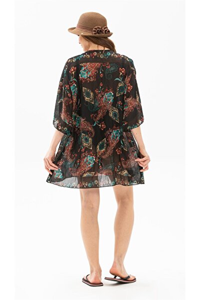 Eliş Şile Bezi Side Voile Summer Pareo Green 6142