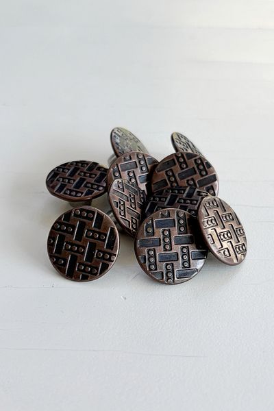 BERRİN AKSESUAR 17mm Bronze Color Fixed Jeans Denim Jacket Button