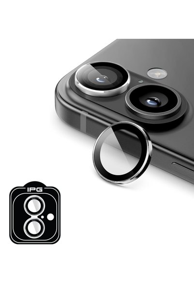 Ipg IPG ProLENS واقي عدسة الكاميرا لهاتف iPhone 16 / 16 Plus مع إطار CD من ال...