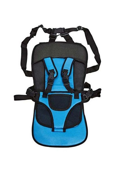 Yelajoy Portable Car Seats Cushions, With Safety Belt, Foldable, for outdoor, indoor, Blue