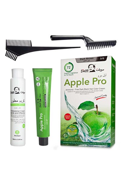 SWİFT سويفت صبغة شعر ( بني غامق ) خالية من الأمونيا  من ابل المطورة، كريم صبغ...