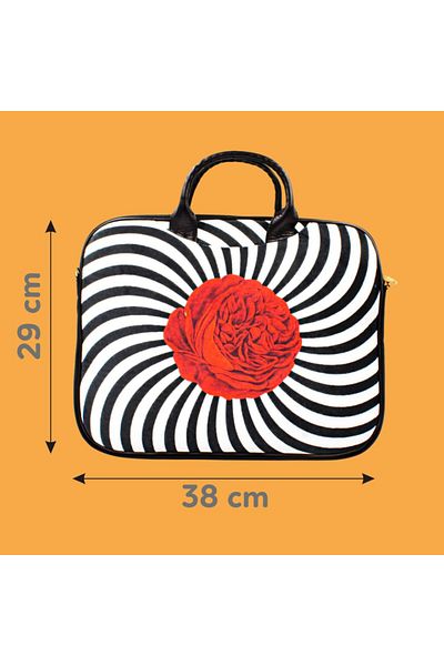 NO BRAND Geantă pentru laptop, colorată, pentru damă, din catifea, SPIRAL ROSE 14"