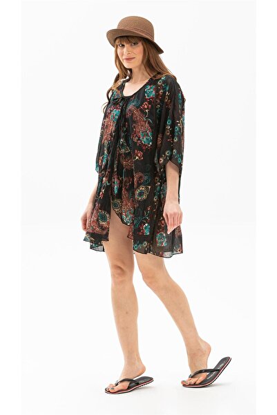 Eliş Şile Bezi Side Voile Summer Pareo Green 6142