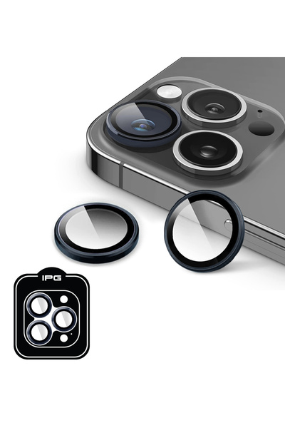 Ipg IPG ProLENS واقي عدسة الكاميرا لهاتف iPhone 16 Pro / Pro Max مع إطار CD م...