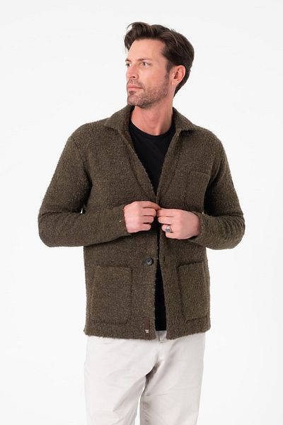 Tony Montana Ανδρικό πλεκτό μάλλινο μπουφάν Lux Tech Classic Fit-TC-1016