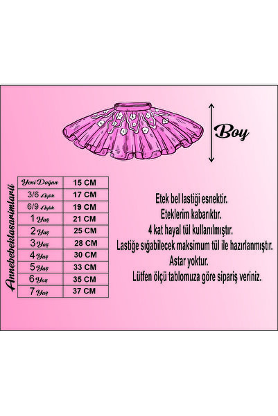 MODA SARI TÜTÜ ETEK (KABARIK, HAYAL TÜL)