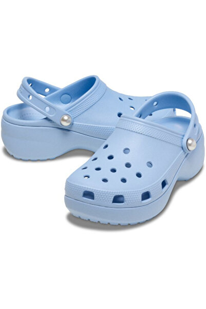 Crocs Classic Platform Pearl Clog Mavi Kadın Terlik
