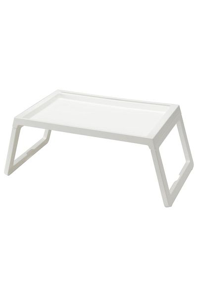 IKEA KLIPSK Bed Tray, White - Foldable & Portable Serving Tray for Meals and Work