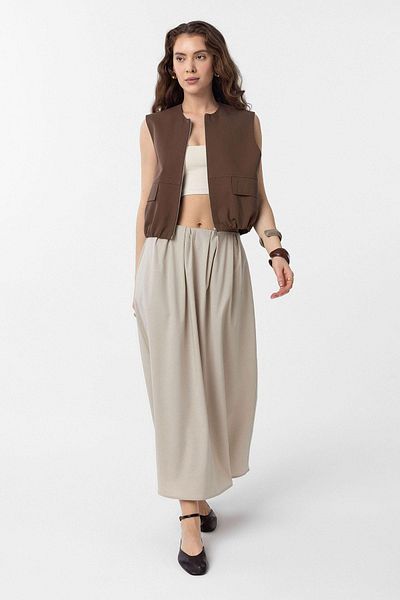 lüx vestimenta Antioch Brown Oversize Women's Vest