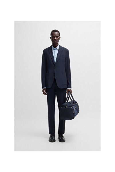 BOSS Yapılandırılmış performans esnek kumaş dar kesim gömlek