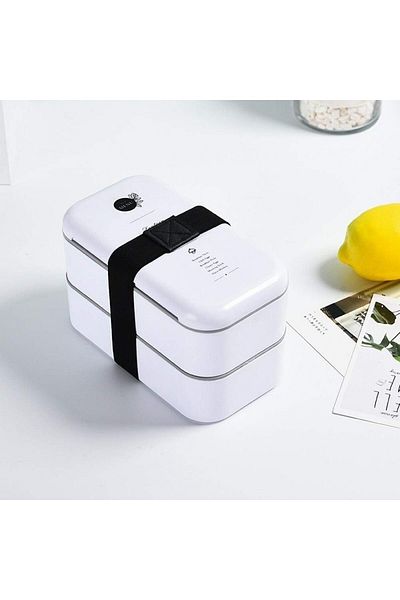 COOYA Double Stainless Deck Lunch Box,With Storage Bag,Leakproof,Portables,Easy to Clean