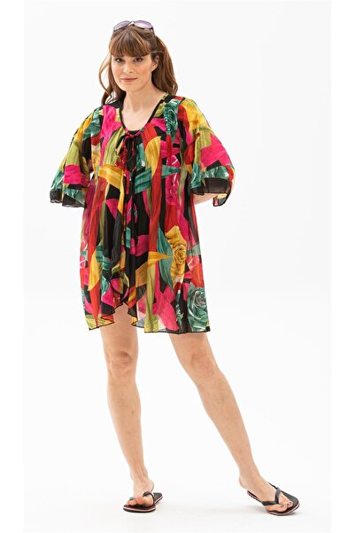 Eliş Şile Bezi Pareo de vară Negru 6125 Edge Vocalism