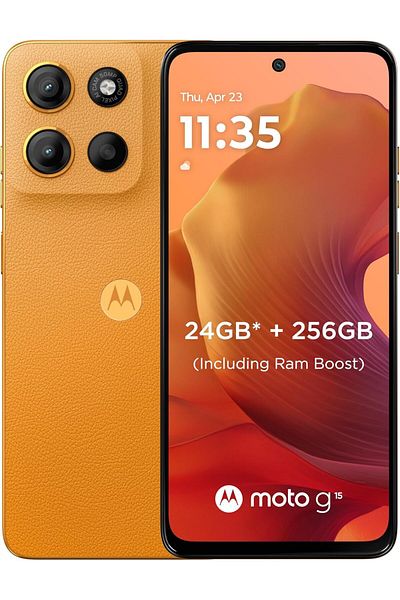 Motorola G15، ثنائي الشريحة 4G، 8+16 جيجابايت رام، 256 جيجابايت روم - برتقالي شروق الشمس