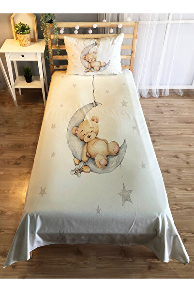 milroma Digital Printing Sleeping Teddy Bear Velvet Cover Pillow Set 1568