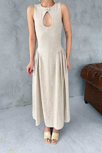 Seda Yalçın Atelier Drop Neck Premium Stone Dress