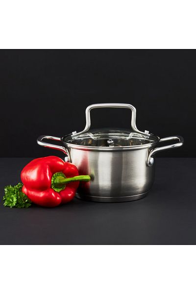 Ambition Stainless steel pot with lid 16cm, 1.5L, Hugo