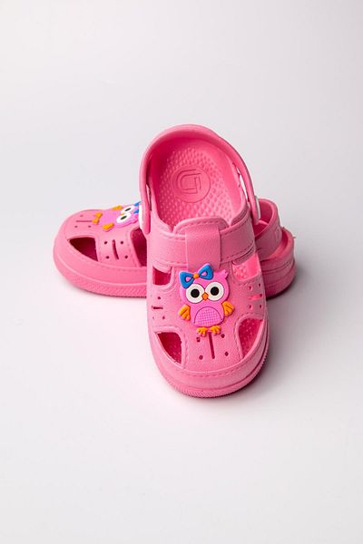 The Red Kids Owl Figured Non-Slip Soft Sole Slippers Pink
