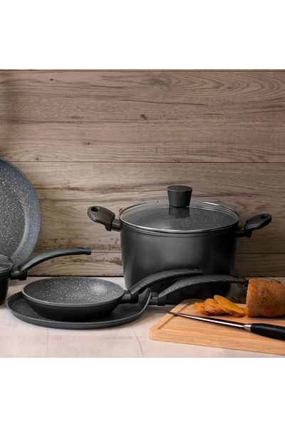 Ambition Pot with lid 24cm, 4.1L, Qualum Basic Stone Edition coating, Loft
