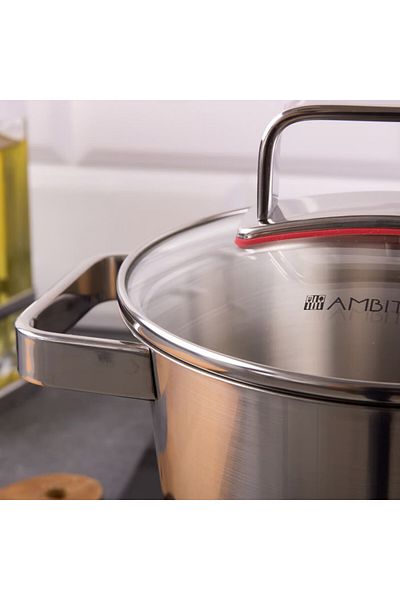 Ambition Stainless steel pot with lid 20cm, 3.2L, Selection