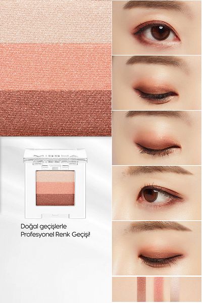 Missha Soft Textured Triple Shadow Eye Shadow - 3-Color Non-Spill No.6 (Marsala Red)