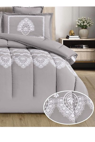 Moon Luxury 4-Piece Single Duvet Set (220 x 170 cm) - Fits a 120 x 200 cm bed