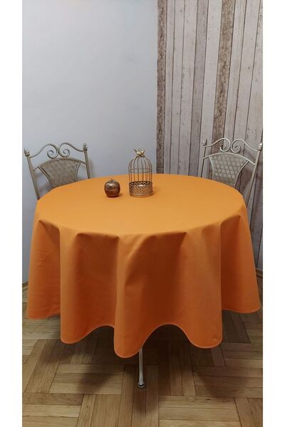 gonk Round, Solid Color, Duck (Liquid Pusher, Stain Proof) Fabric, Tablecloth