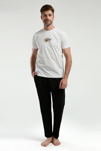 Arnetta 100% Cotton Men's Pajama Set with Pocket Detail