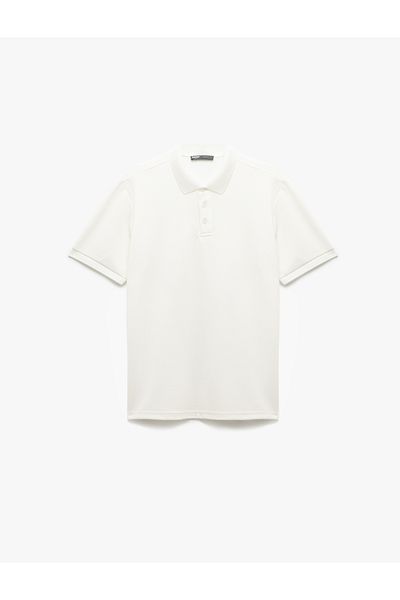 Koton Μπλουζάκι από ύφασμα Pike με κοντό μανίκι Slim Fit Polo Neck T-shirt