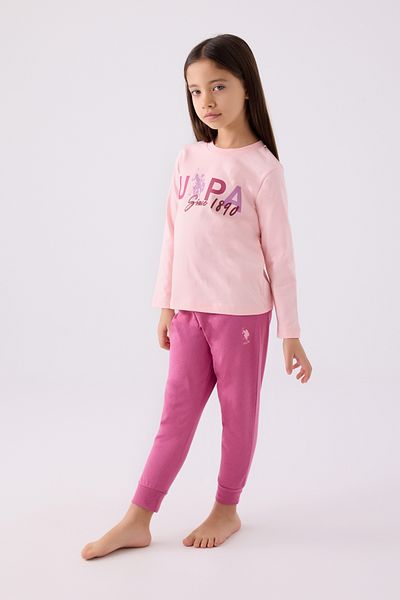 U.S. Polo Assn. Girl's Pink Pajama Set 50299863 -Vr041