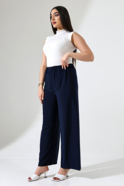 Mankens Fashion Navy Blue Large Size Loose Trousers