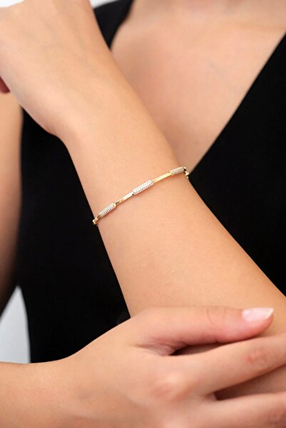 Arpaş Güzide 14 Ayar Altın Taşlı Spor Kelepçe