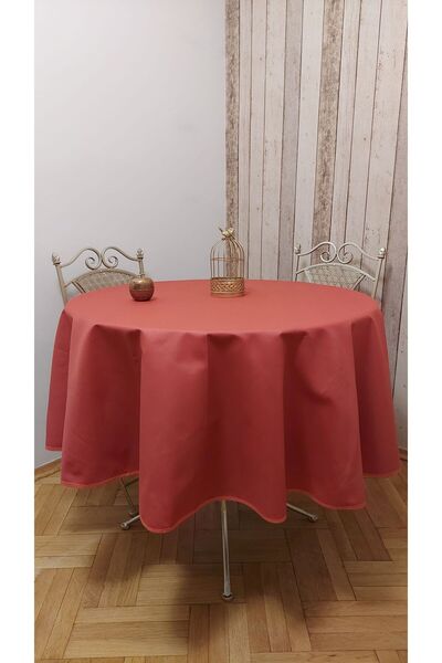 gonk Round, Solid Color, Duck (Liquid Pusher, Stain Proof) Fabric, Tablecloth