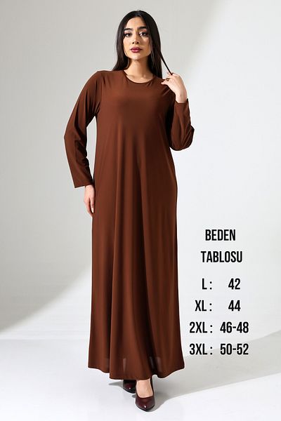 Mankens Fashion Brown Super Stretchy Long Dress