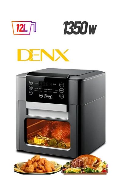 Denx فرن قلاية هوائية DX2082 سعة 12 لترًا وقوة 1600 واط