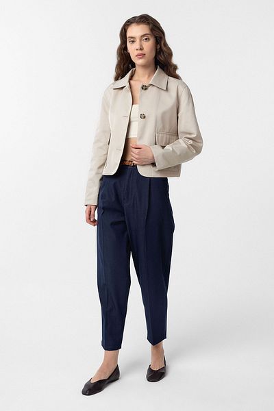 Antioch Beige Women's Seasonal Thin Short Jacket