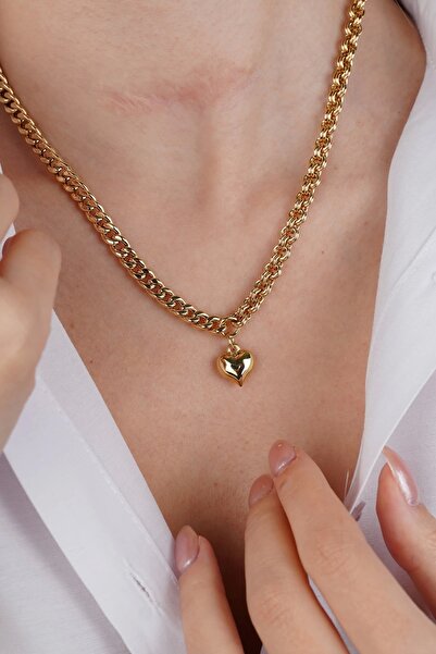 Arpaş Güzide 14 Ayar Altın Kalp Kolye