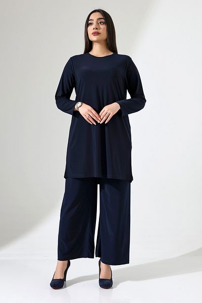 Mankens Fashion Navy Blue Flexible Buzzy Tunic