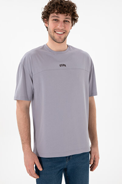 U.S. Polo Assn. Erkek Comfort Fit Bisiklet Yaka Gri Tişört 50306017-VR024