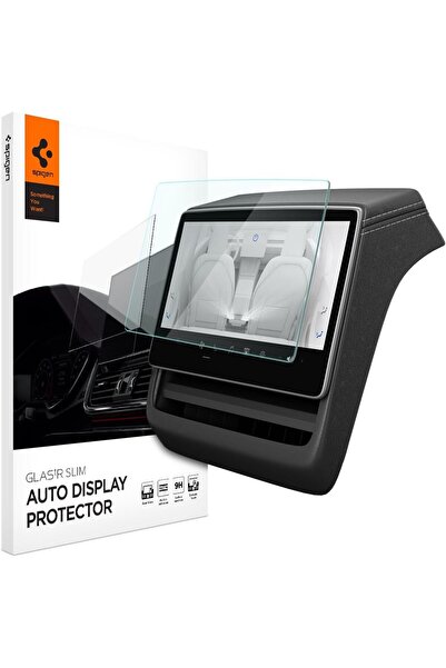 Spigen واقي شاشة GLAStR رفيع لسيارات Tesla Model 3 Highland وModel Y Juniper ذات الشاشة الخلفية التي تعمل باللمس