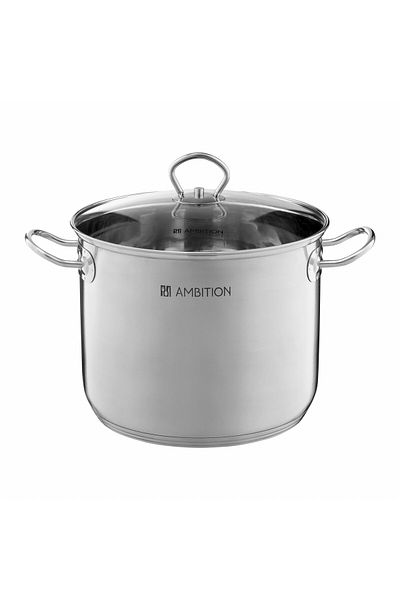 Ambition Stainless steel pot with lid 28cm, 13.5L, Acero