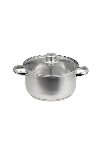 Domotti Stainless steel pot with lid 22cm, 4.8L, Santo
