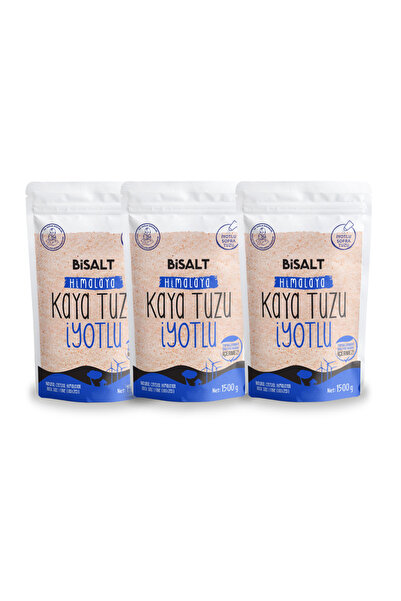 Bisalt Himalaya Kaya Tuzu İnce İyotlu 3 X 1500 G (3'LÜ AVANTAJ PAKETİ)