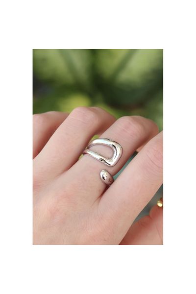 Skygo Brass Silver Color Adjustable Ring - Tj-Byk3175