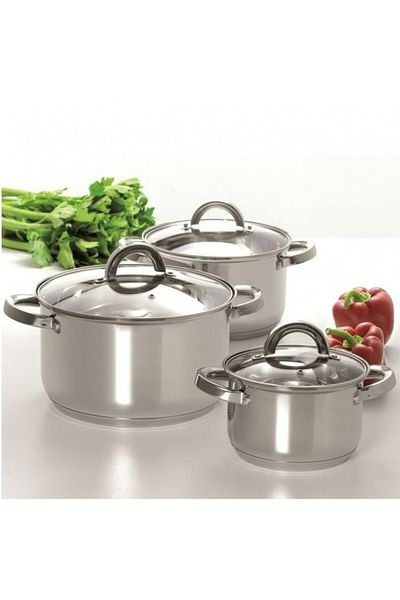 Ambition Stainless steel pot with lid 20cm, 3.5L, Berry
