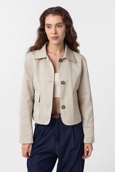 Antioch Beige Women's Seasonal Thin Short Jacket