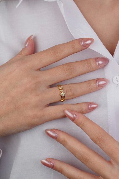 Arpaş Güzide 14 Ayar Altın Taşlı T Yüzük