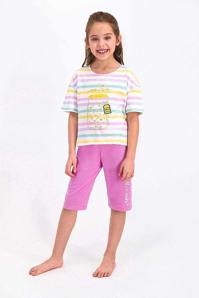 ROLY POLY Girl's Pink Make A Wish Orchid Capri Set - Rp2467-c